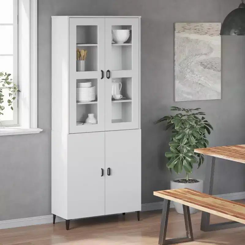 Wood Composite Highboard Cabinet 31.5''W x 43.3''H x 13.8''D