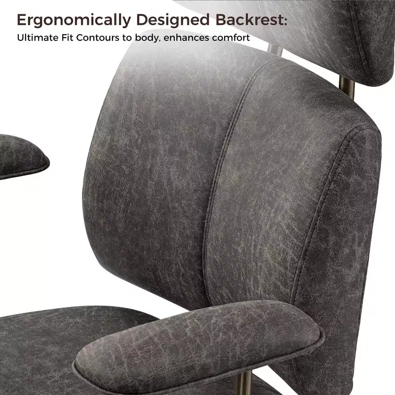Faux Suede Fabric High Back Office Chair