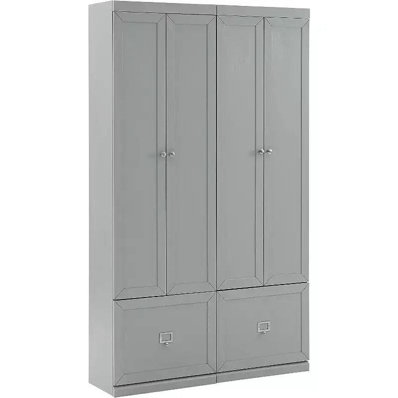 HomeStock 74 in H and 12.5 in.W Metal Utility Storage Cabinets with 2 -Doors and 3 Shelves