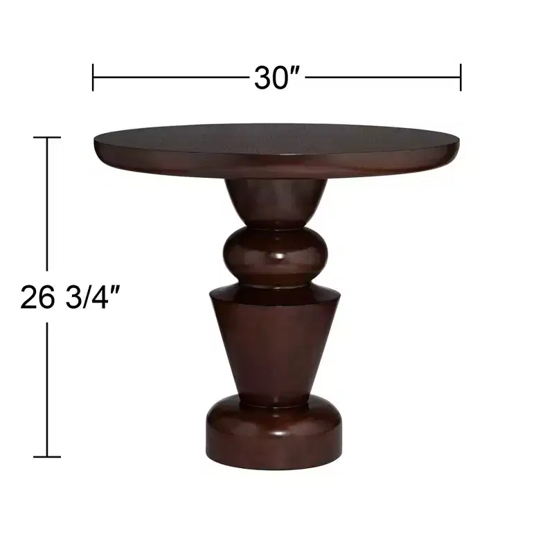 55 Downing Street Glenn 30 Wide Oak Veneer Pedestal Table
