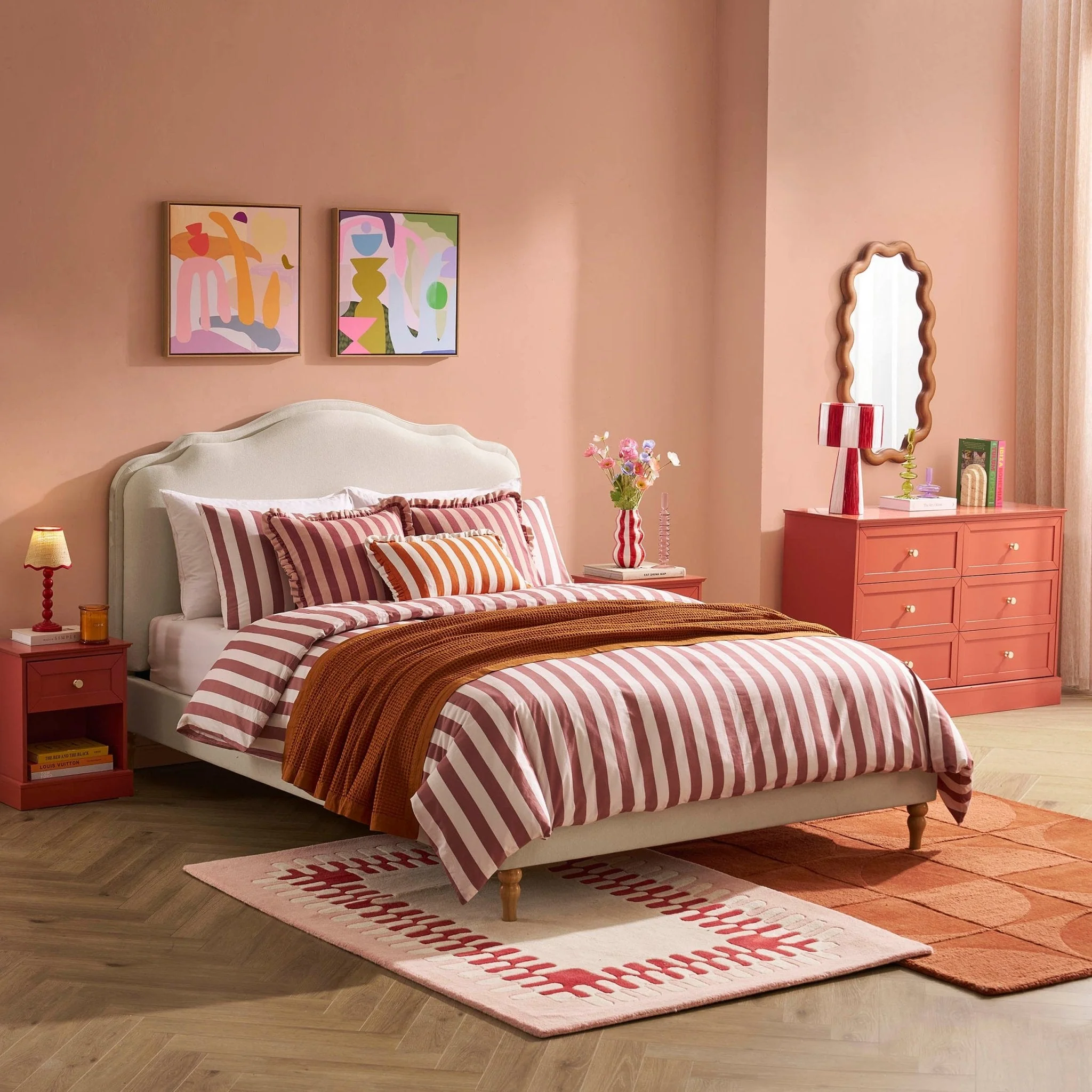 Bed - Cream Linen