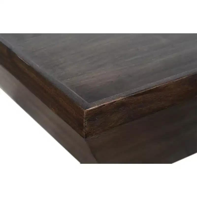 Royal Hampton Square Shape Acacia Wood Coffee Table with Trapezoid Base, 36 Inch