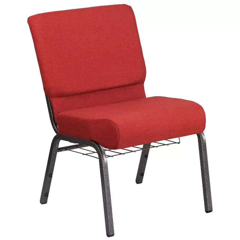 Flash Furniture HERCULES Series 21''W Church Chair with Book Rack