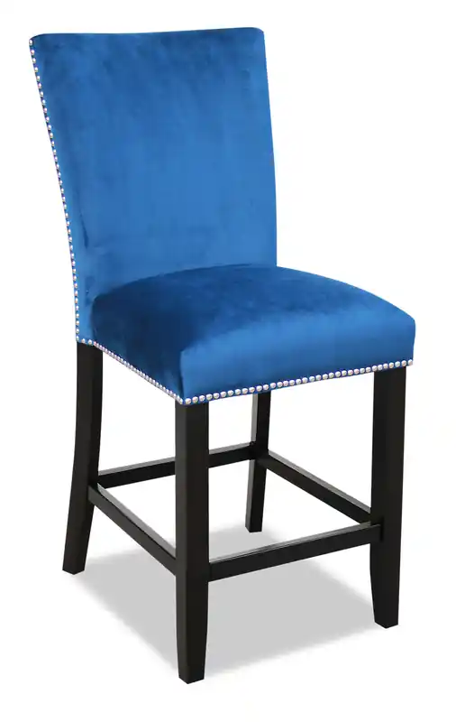 Counter-Height Dining Chair with Velvet Fabric