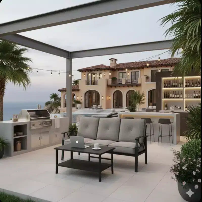 2 Piece Outdoor Patio Set, 70 Inches All-Weather Metal 3-Seat Metal Patio Sofa and Rectangular coffee Table