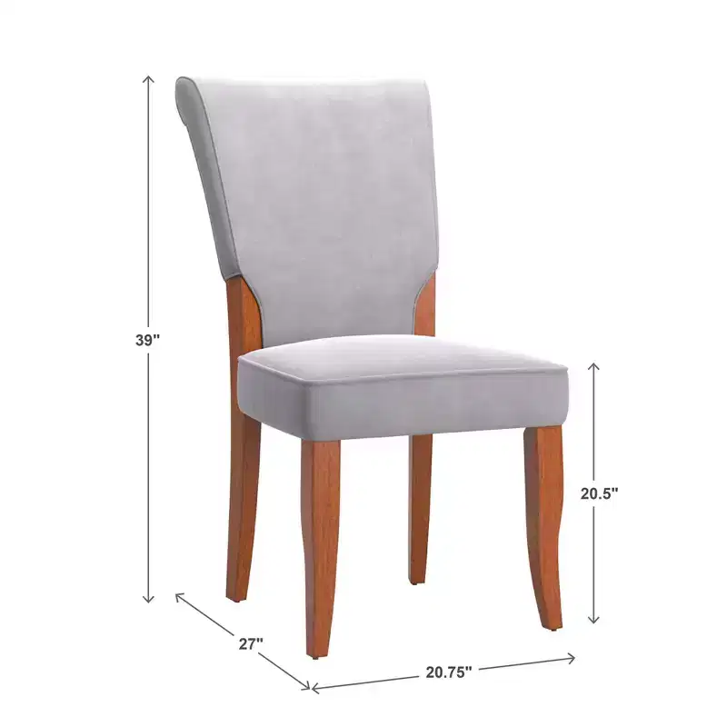 Pershing Velvet Upholstered Parsons Dining Chairs (Set of 2) - iNSPIREQ