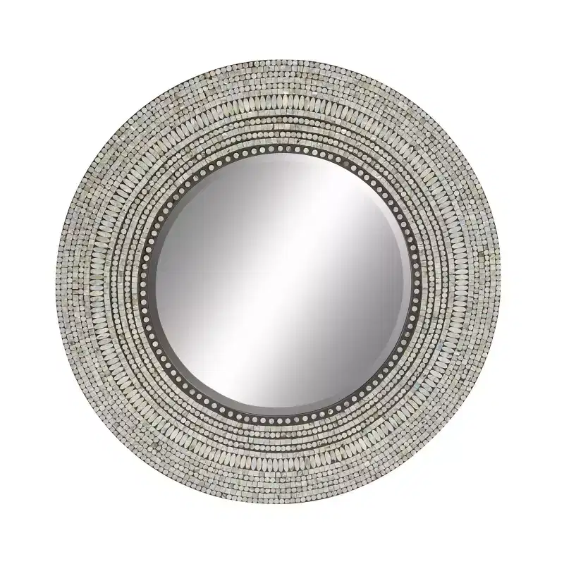 Wood Handmade Mosaic Wall Mirror - Olivia & May