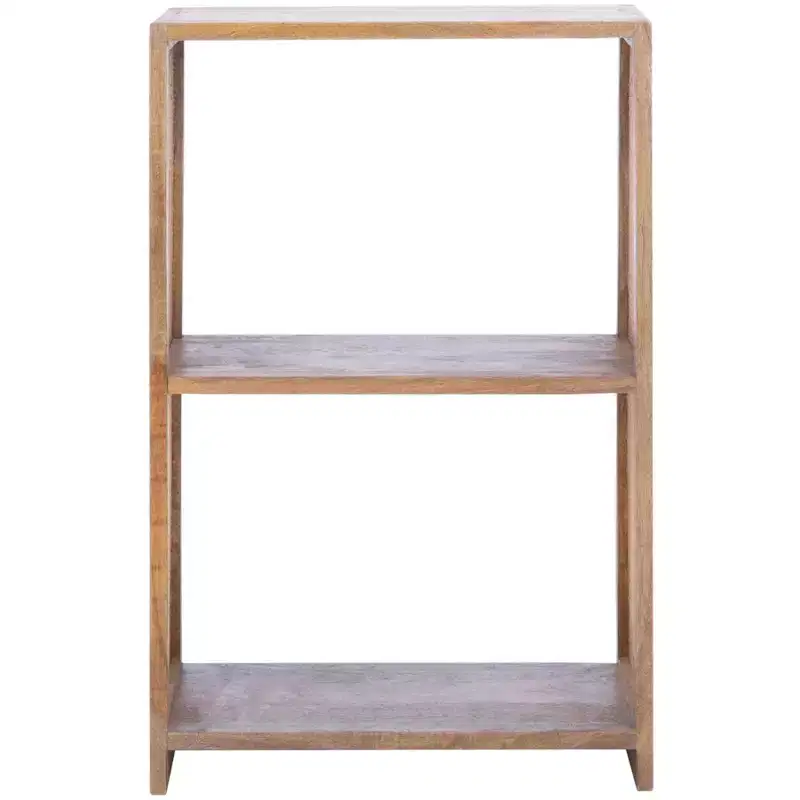2 Shelf Etagere Natural/Golden Brown