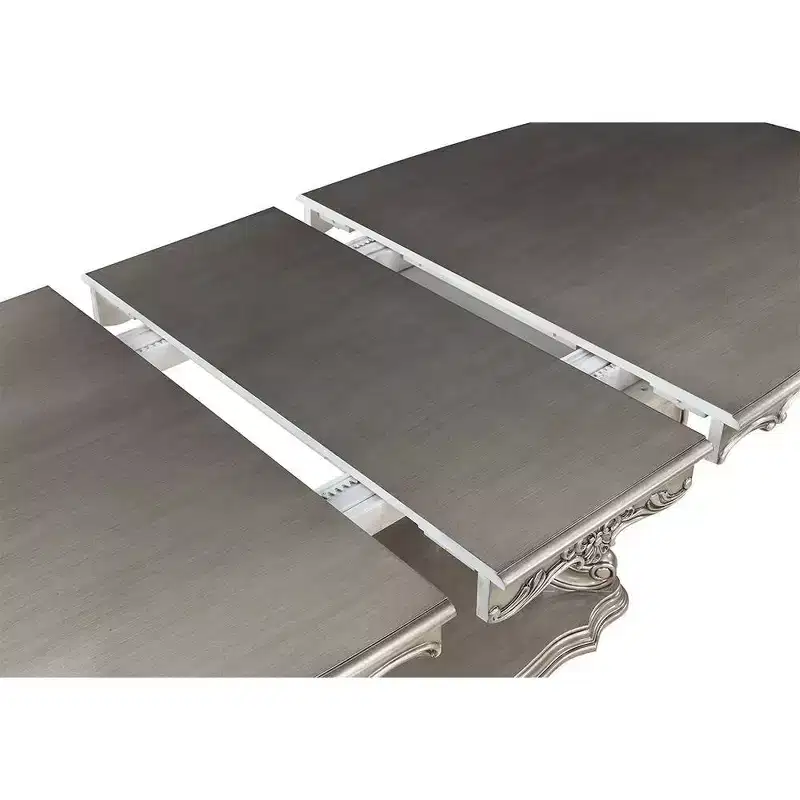 63.78 Ariadne Dining Table Antique Platinum Finish - Acme Furniture