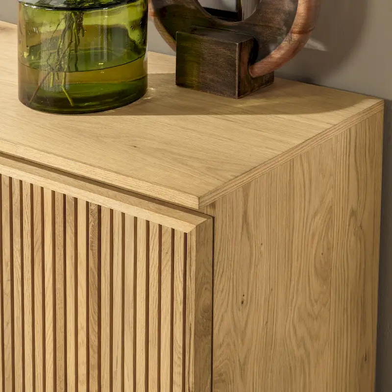 Classic Home Roya Oak Veneer Sideboard Buffet