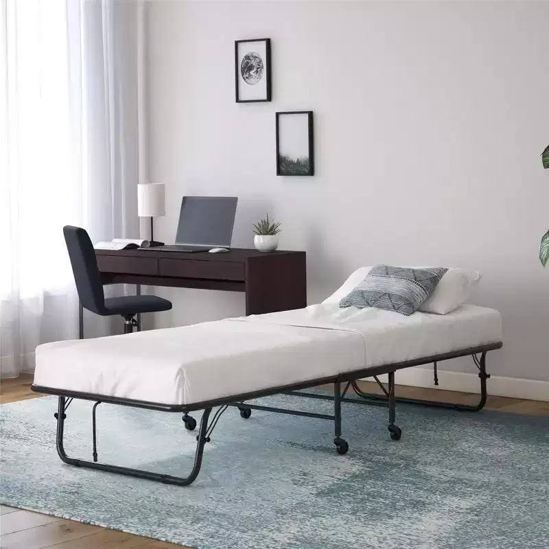 Signature Sleep Barry Folding Cot Guest Bed with 4-Inch Mattress, Twin