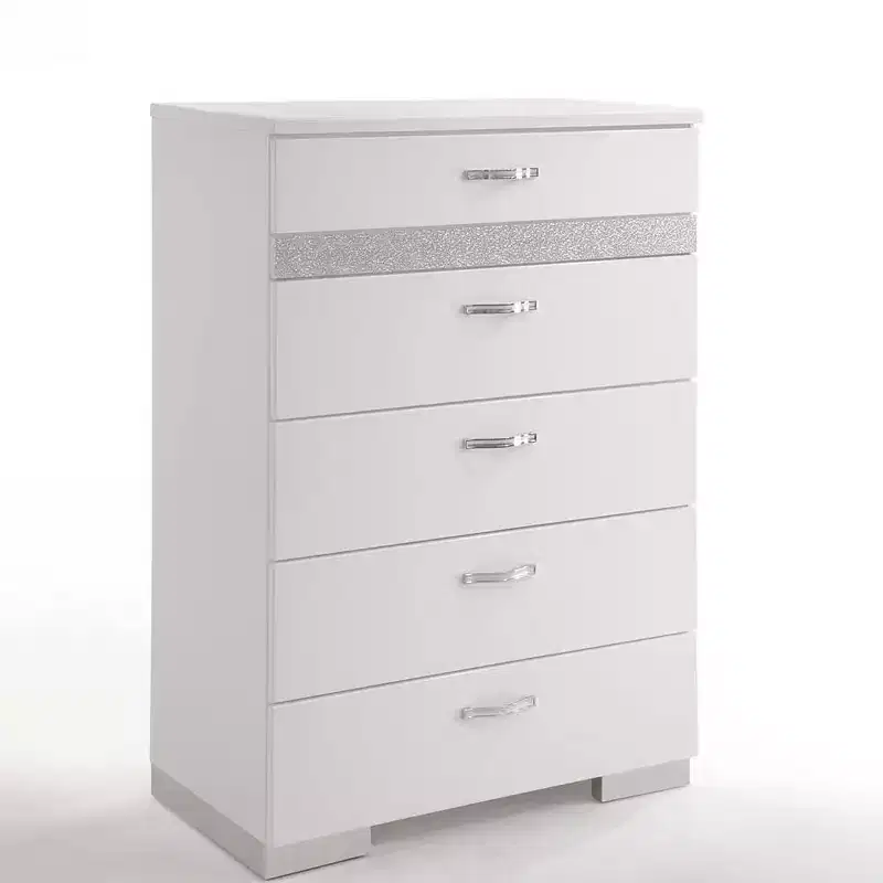 Acme Furniture Naima Ii Dresser White High Gloss Finish