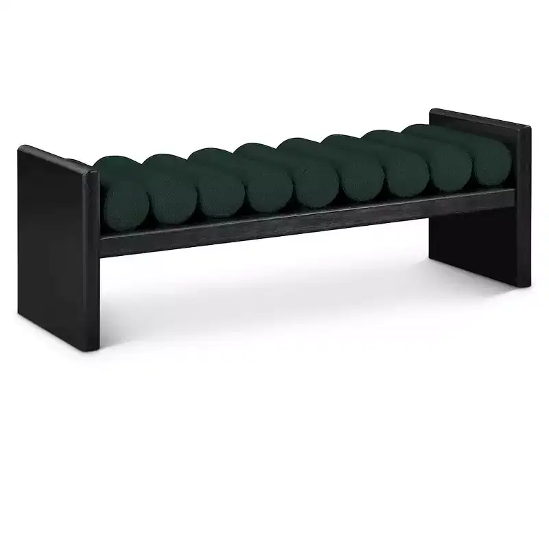 Meridian Furniture,Waverly Boucle Fabric Bench