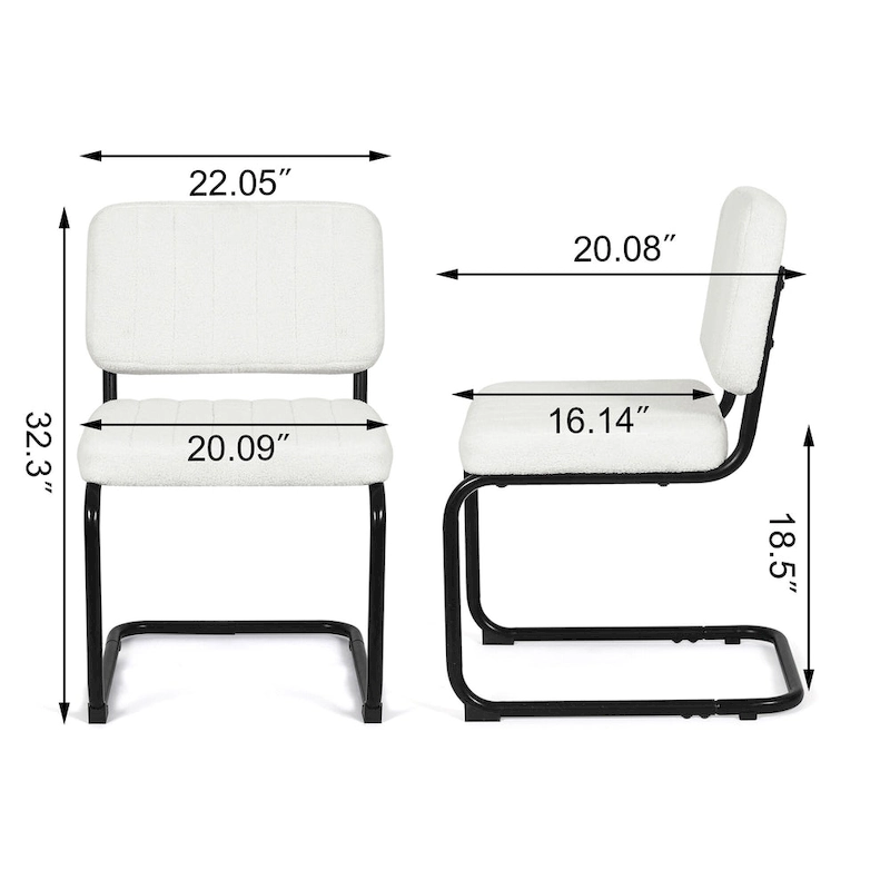 Dining Chairs Set of 2,Upholstered Comfy Sturdy Side Chair