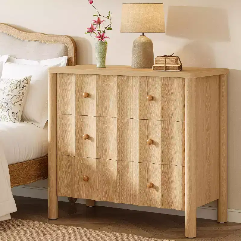 31.5-Inch 3-Drawer Nightstand, Modern Large Night Stand, Oversized Bedside Table, End Table for Bedroom, Living Room
