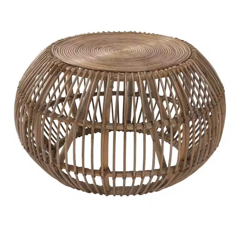 Christopher Knight Home Classic Dag Rustic Rattan Round Coffee Table, Natural