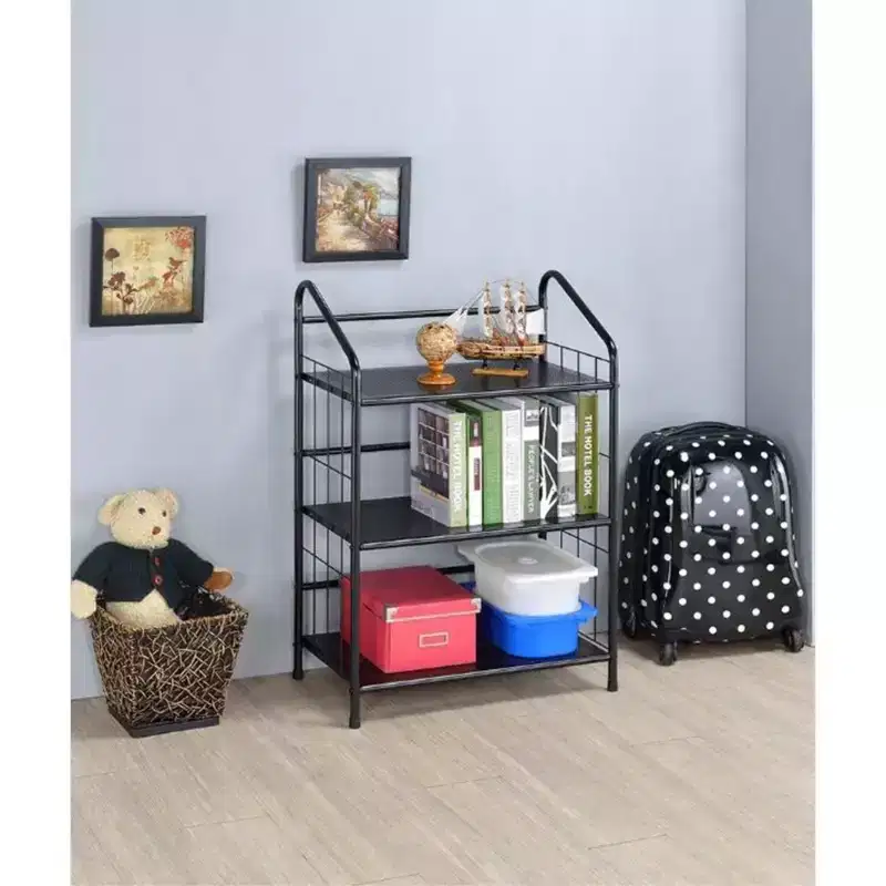 Metal Book Shelf Black