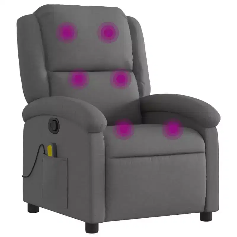 vidaXL Massage Recliner Chair Wingback Armchair Home Theater Cinema Velvet