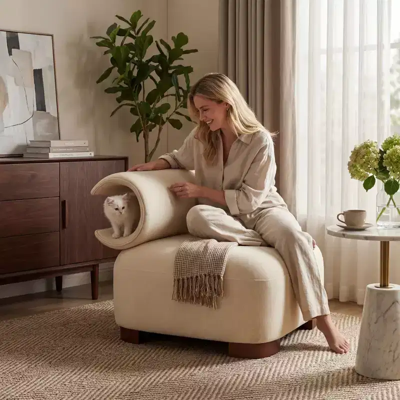 Christopher Knight Home Madison Modern Fabric Upholstered Armless Accent Chair with Sculpted Rolled Back