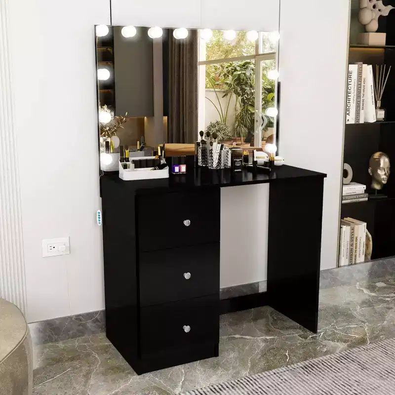 Elvira Lighted Makeup Vanity - Boahaus