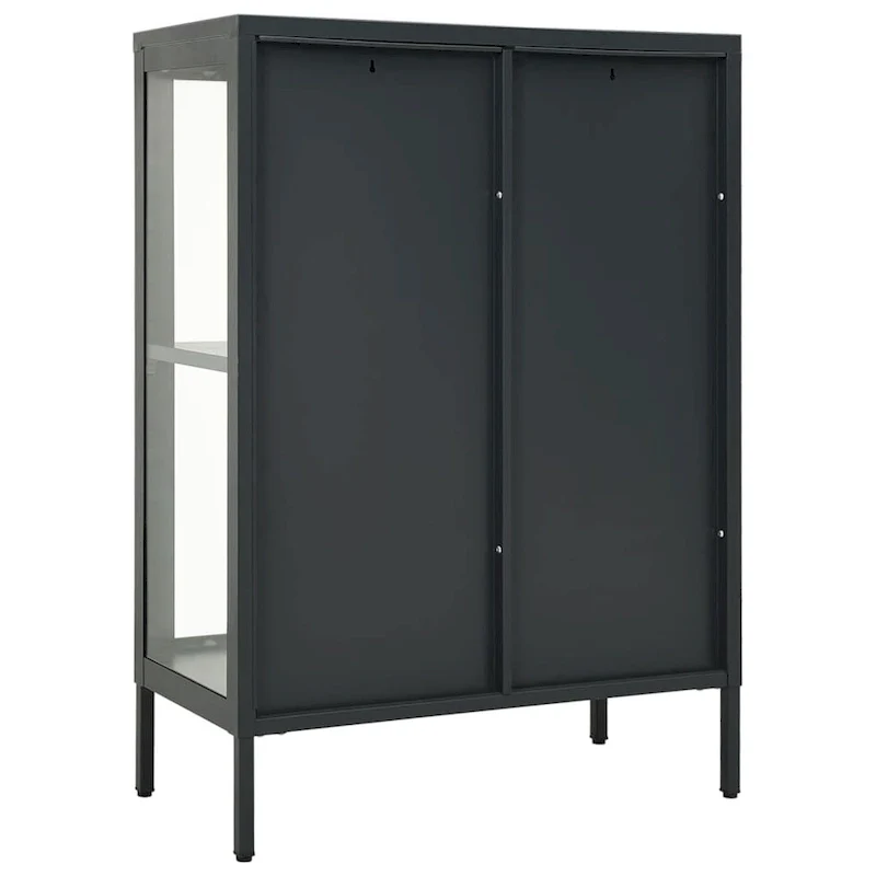 Sideboard Anthracite 29.5x13.8x41.3 Steel and Glass