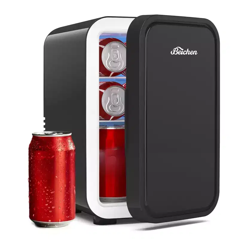 BEICHEN 6L Mini Fridge AC and DC Cooler Warmer for Bedroom Car Office