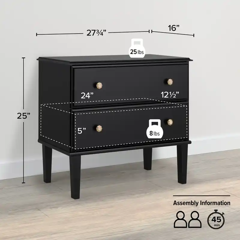 2-Drawer Nightstand