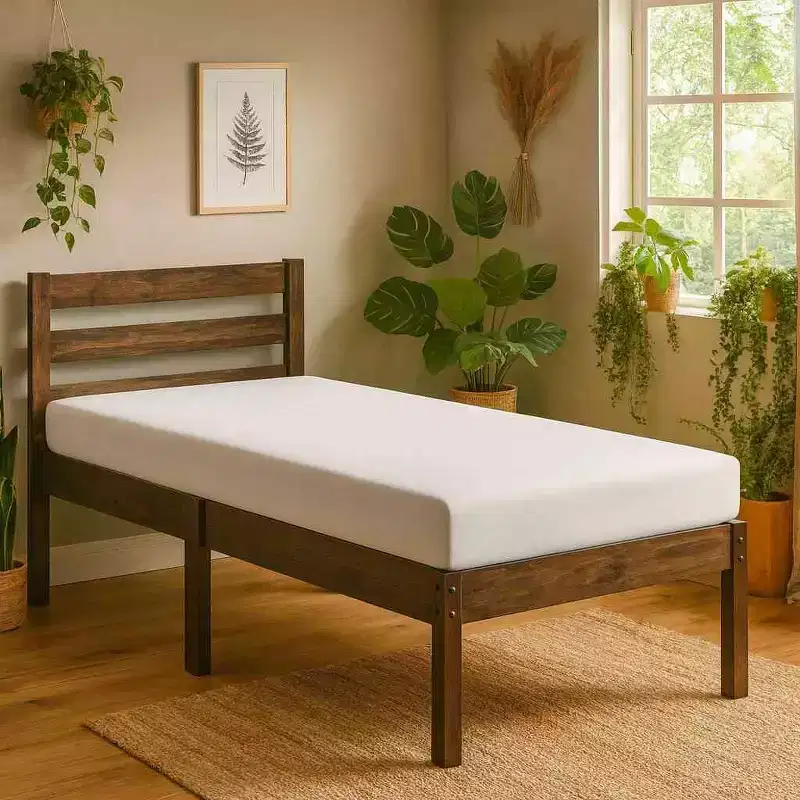 White Medium Memory Foam Mattress, Twin, 1-Person