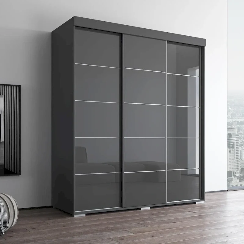 Copper Grove Parasol 71-inch Modern Glossy Armoire