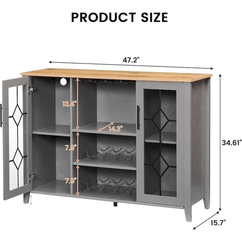 GAOMON Wine Bar Cabinet
