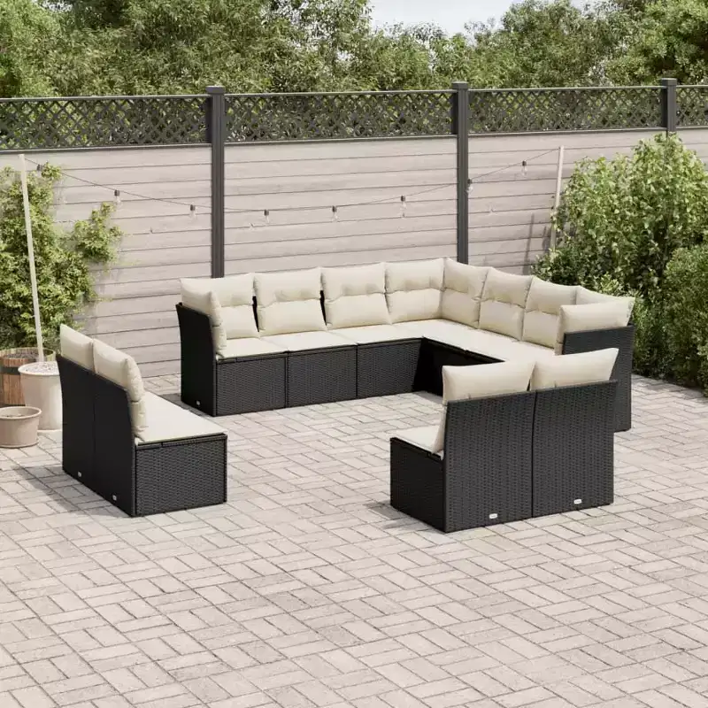 vidaXL Versatile Modular Patio Sofa Set with Cushions in Various Colors