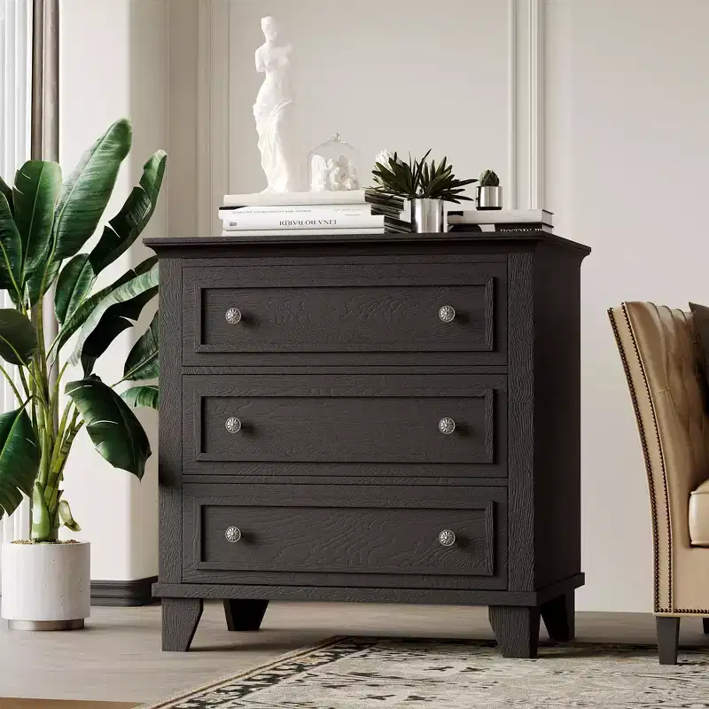 Drawer Dresser, Wooden Storage Chest with Metal Handles, Modern Design for Bedroom, Living Room, Entryway