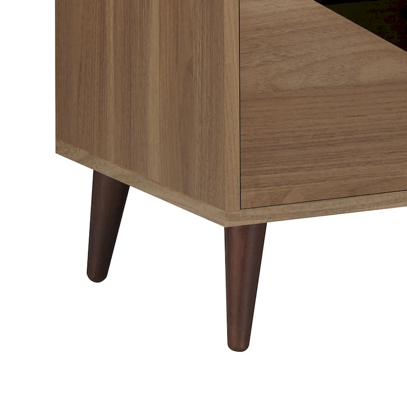 DH BASIC Mid-century Modern 20-inch 1-Shelf and 1-Drawer End Table by Denhour