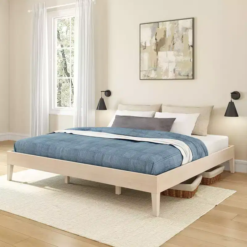 Now Furniture King Bed Frame, Wooden Platform Bed