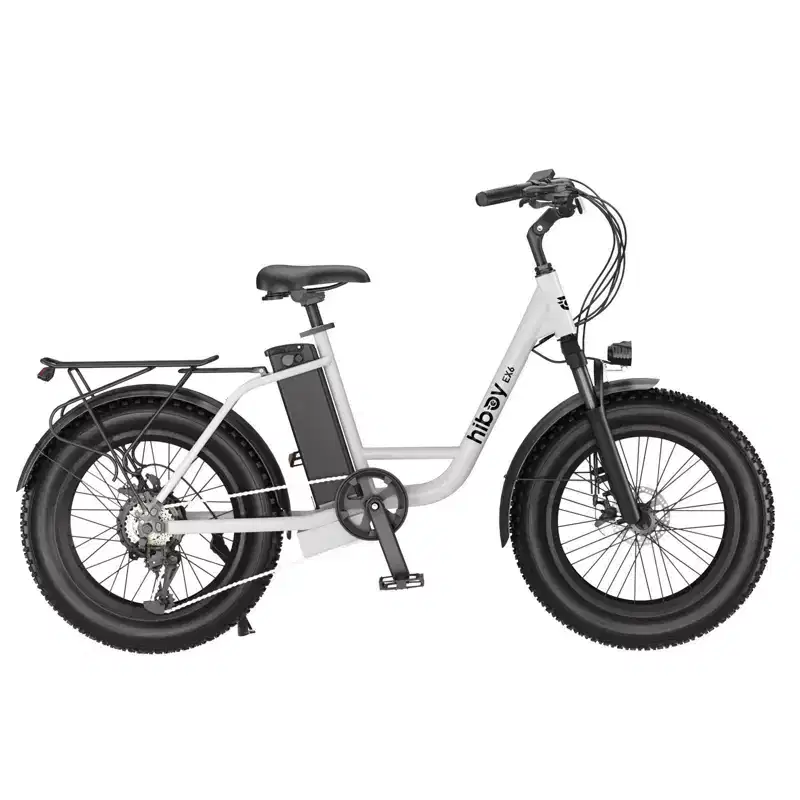 Hiboy Adult EX6 20" Step-Through Electric Cruiser Bike - White