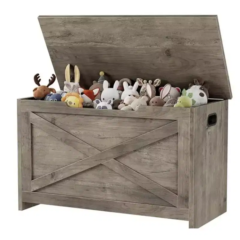Storage Ottoman with Straight X-Shaped Legs (MDF) -