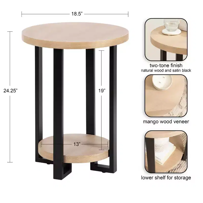Kate and Laurel Hendricks Round Side Table