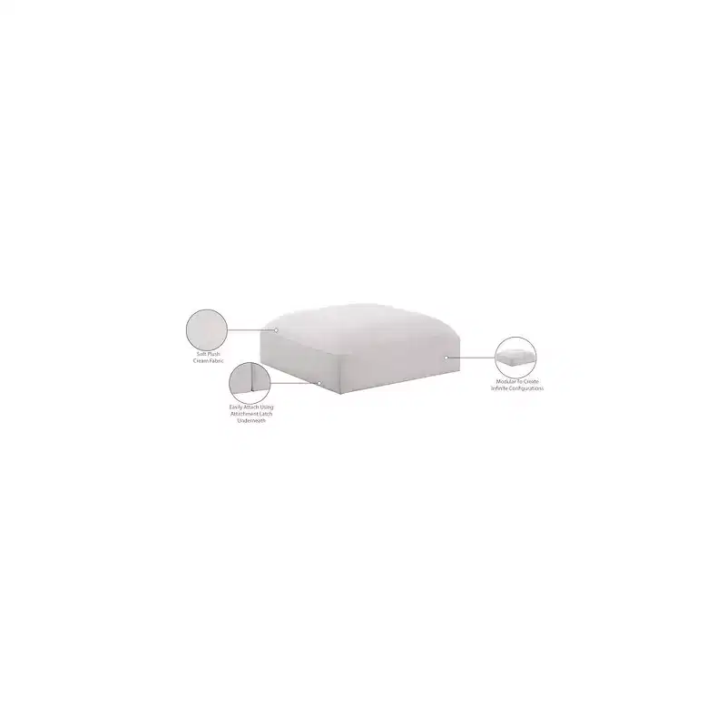 ,Ease Polyester Fabric Ottoman