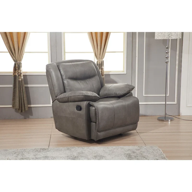 Betsy Furniture 3 Piece Bonded Leather Reclining Living Room Set, Sofa, Loveseat and Glider Chair