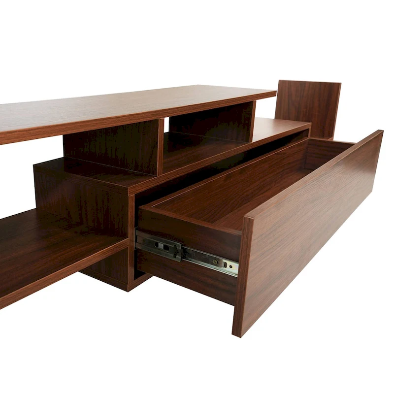 Surrey 60.2 2 Pc 1-Drawer Floating TV Stand Media Console with Open Shelves