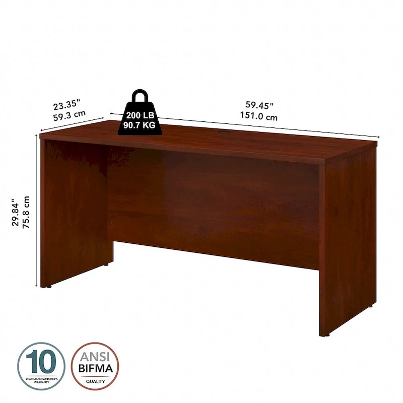 60W x 24D Credenza Desk