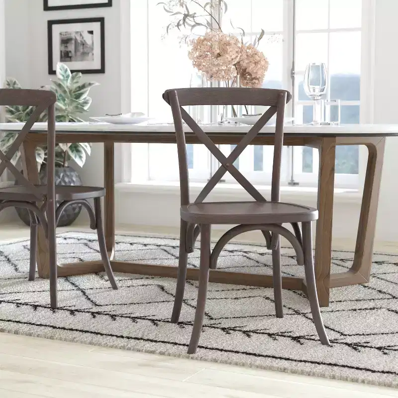 Emma and Oliver 2-pack X-Back Chair