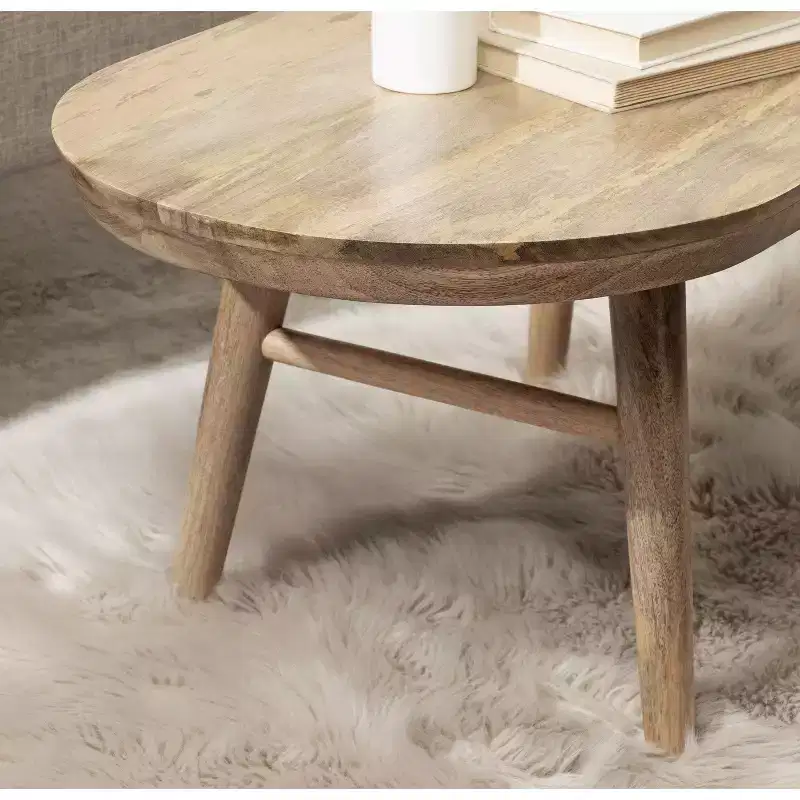 Kate and Laurel Conan Capsule Wood Coffee Table, 38x20x17, Natural