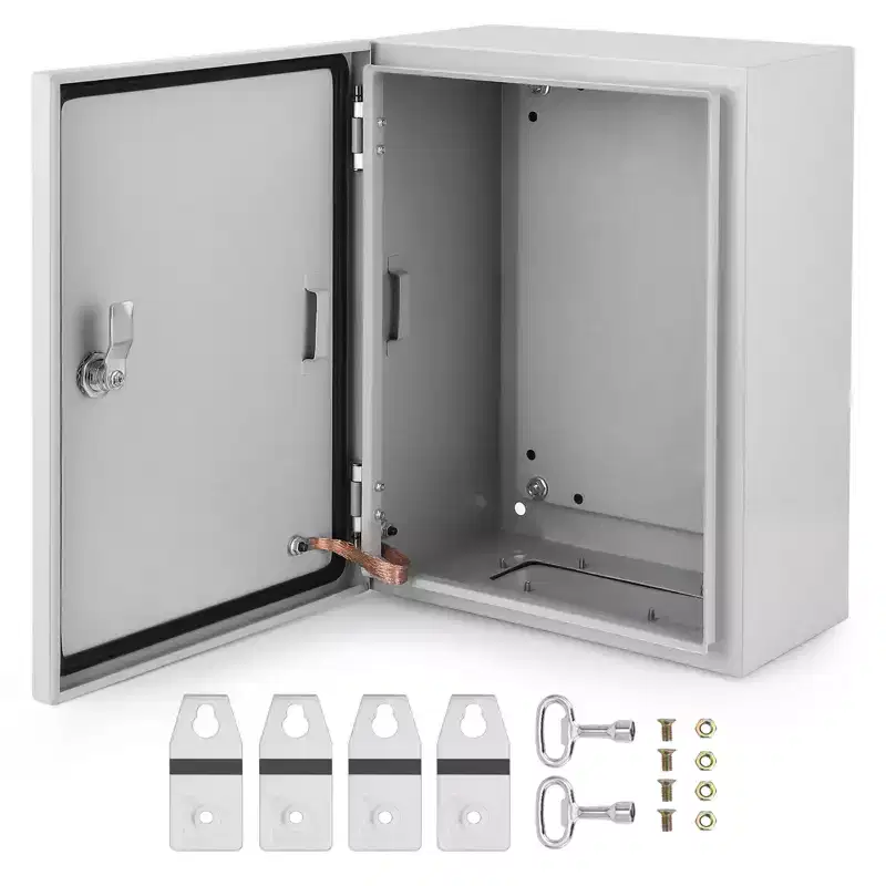 Waterproof Steel Electrical Box, IP66 Dustproof, Outdoor/Indoor Electrical Junction Box, Lockable Junction Box