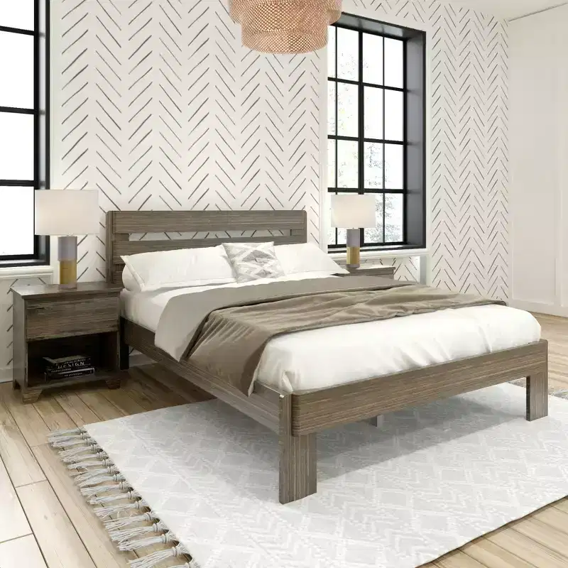 Farmhouse Queen Slat Bed
