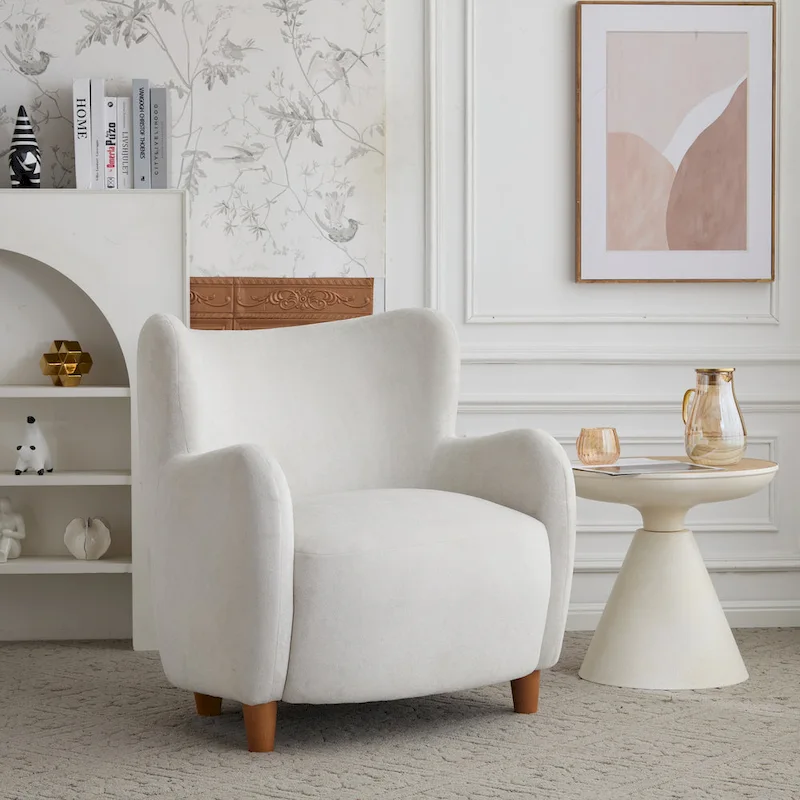 Bacho Fabric Wingback Accent Chair by Christopher Knight Home