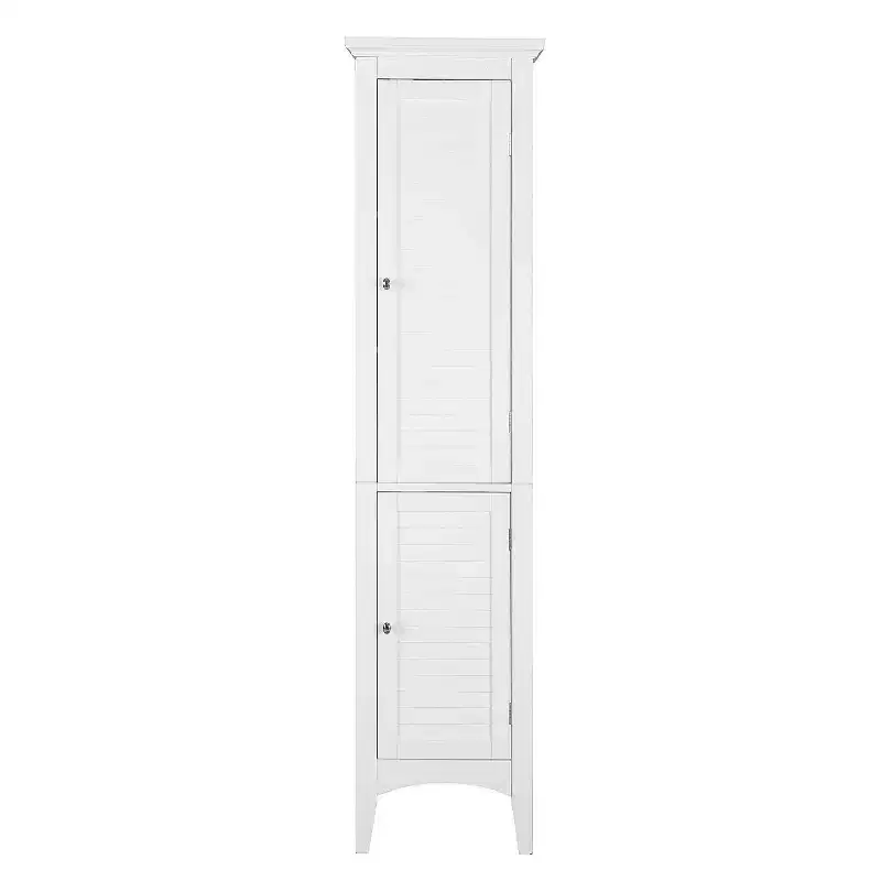 Slone Two Door Shuttered Linen Cabinet - Elegant Home Fashion