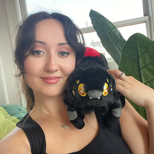 Mini Black Widow Soft Plush Stuffed Animal Toy Collectible Figure