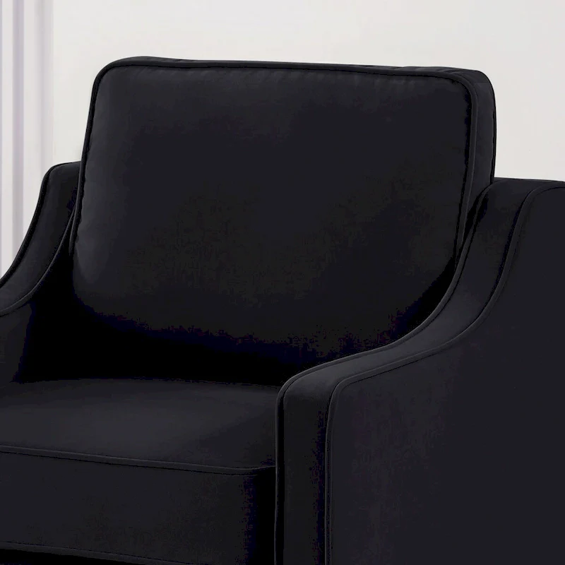 Armchair,Living Room Single Seat Sofa Chair with Wooden Legs,Upholstered Velvet Accent Chair