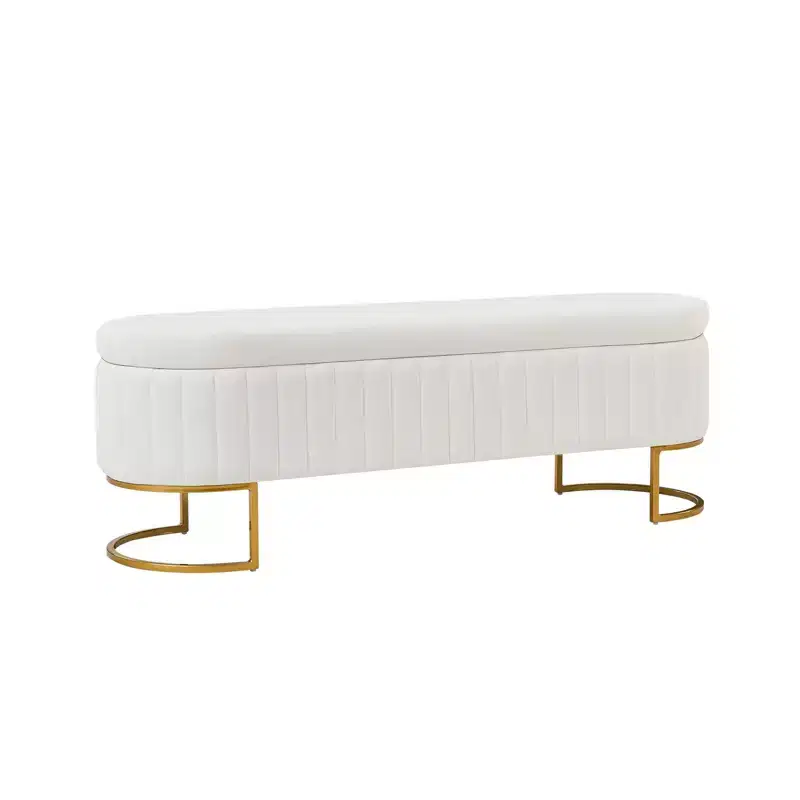 Bernardo Storage Bench with Internal Compartmented and Channel Tufted|ART OF LIVING DESIGNS